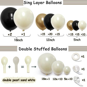 Pinbra easy-to-assemble balloon arch kit with ribbon and glue included.
