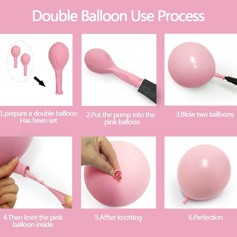 Pinbra light pink balloons for flexible tropical party styling.