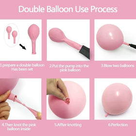 Pinbra light pink balloons for flexible tropical party styling.