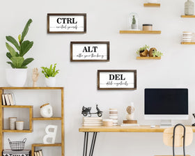 Pinetree Art signs feature printed quotes on rustic signs.