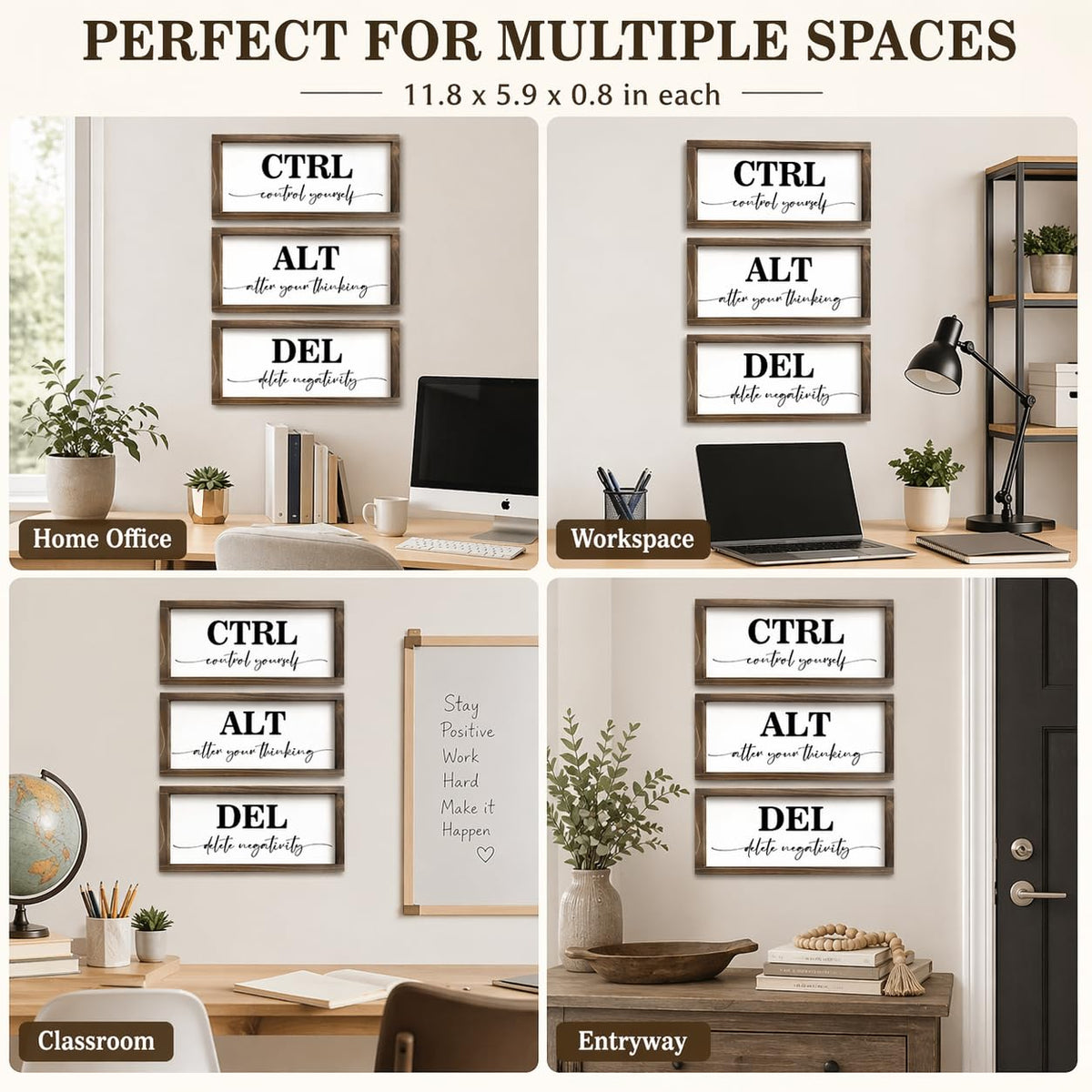 Pinetree Art wall art with back keyhole slots for mounting.