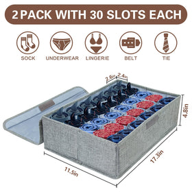 PINGMIC tie organizer box keeps ties wrinkle-free and easy to grab.