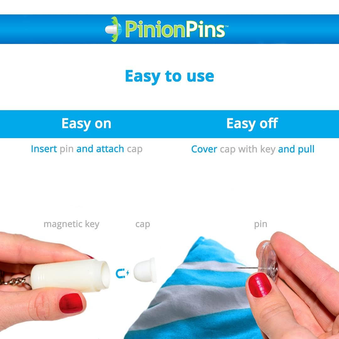 Pinion Pins magnetic key enables easy removal of duvet clips