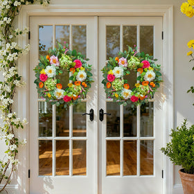 Pinkpuii handcrafted wreath reveals florist craftsmanship and durable construction