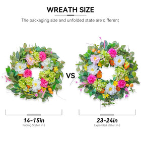 Pinkpuii wreath suits Easter and Mother's Day for festive styling