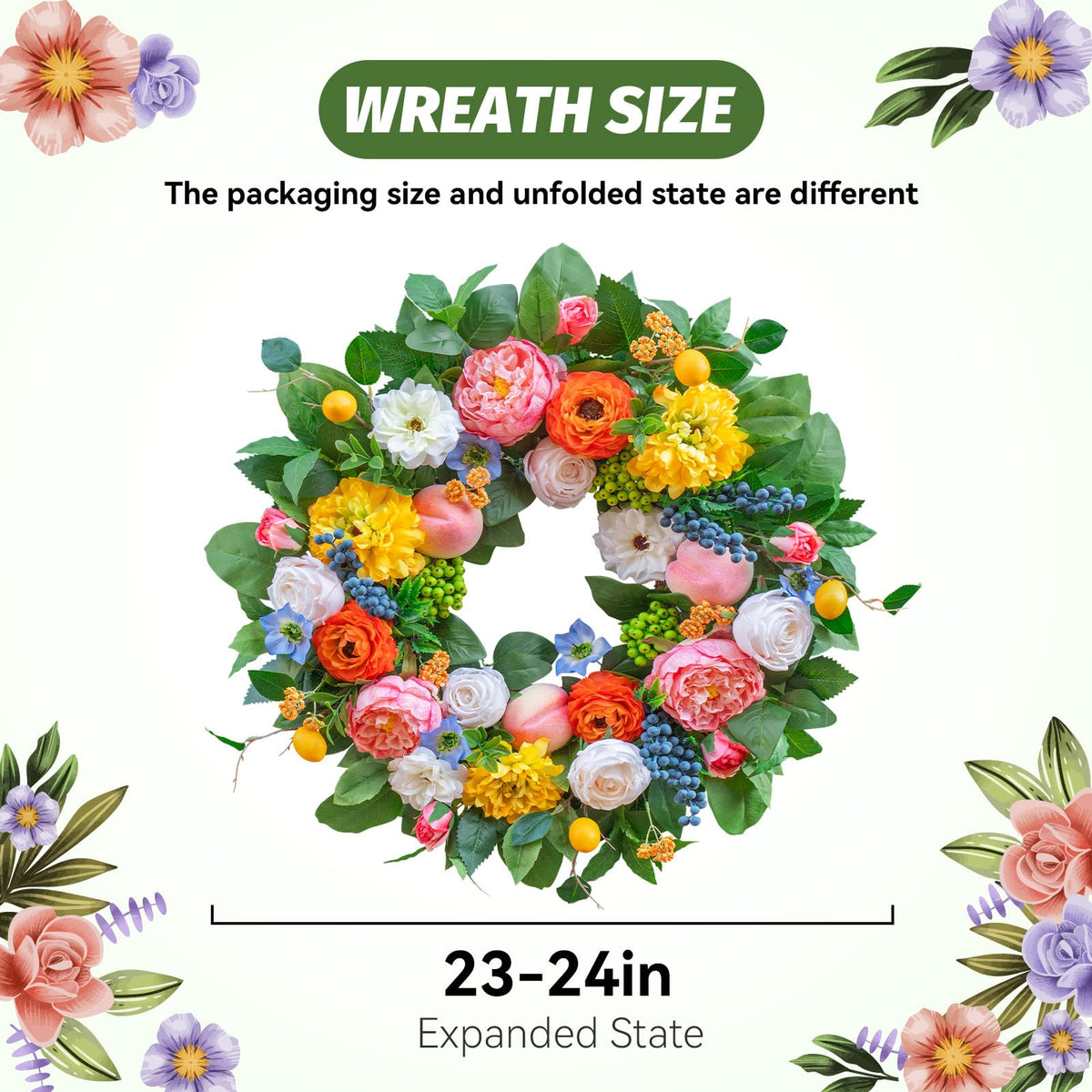 Pinkpuii wreath as wedding decor adds seasonal charm
