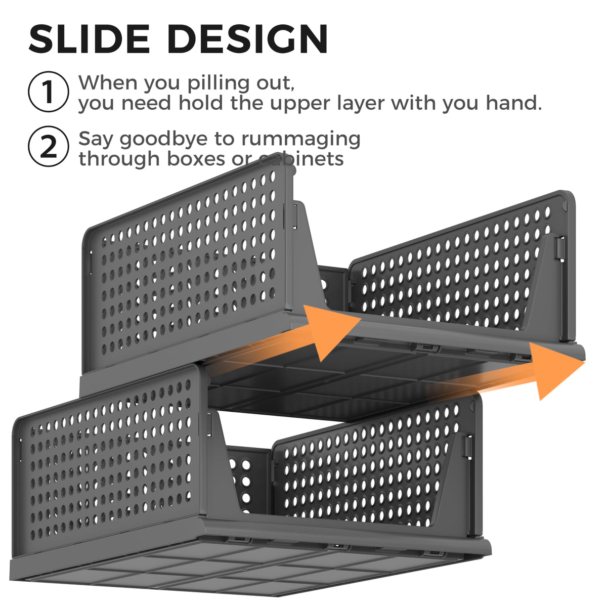 Pinkpum 6-pack bins organize shoes and clothes without clutter.