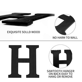Pinkpum black wood wall sign demonstrates sturdy wall hanging