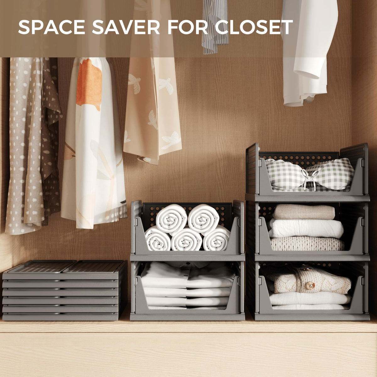 Pinkpum slide-rails closet box enables easy pull-out access.