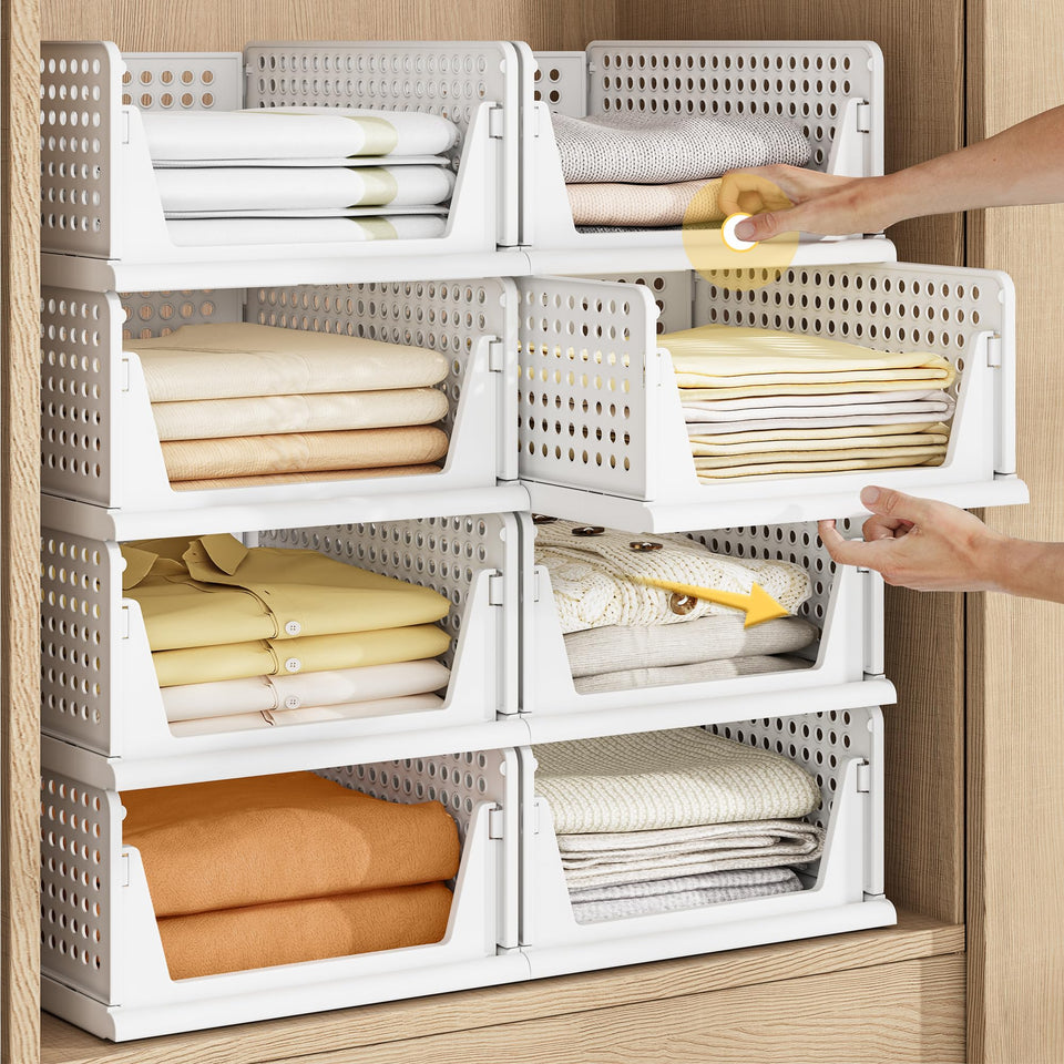 Pinkpum stackable organizer for wardrobe storage and organization