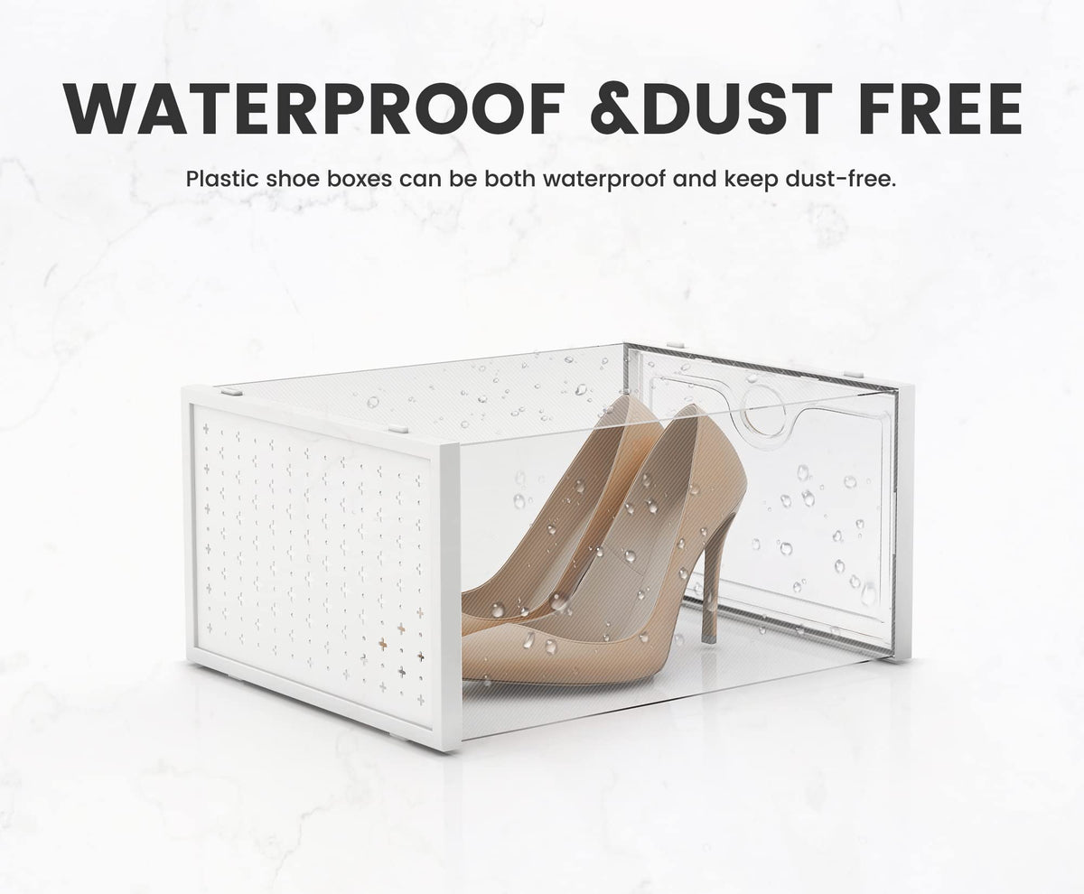 Pinkpum XXL shoe box clear lid keeps shoes visible and dust-free.