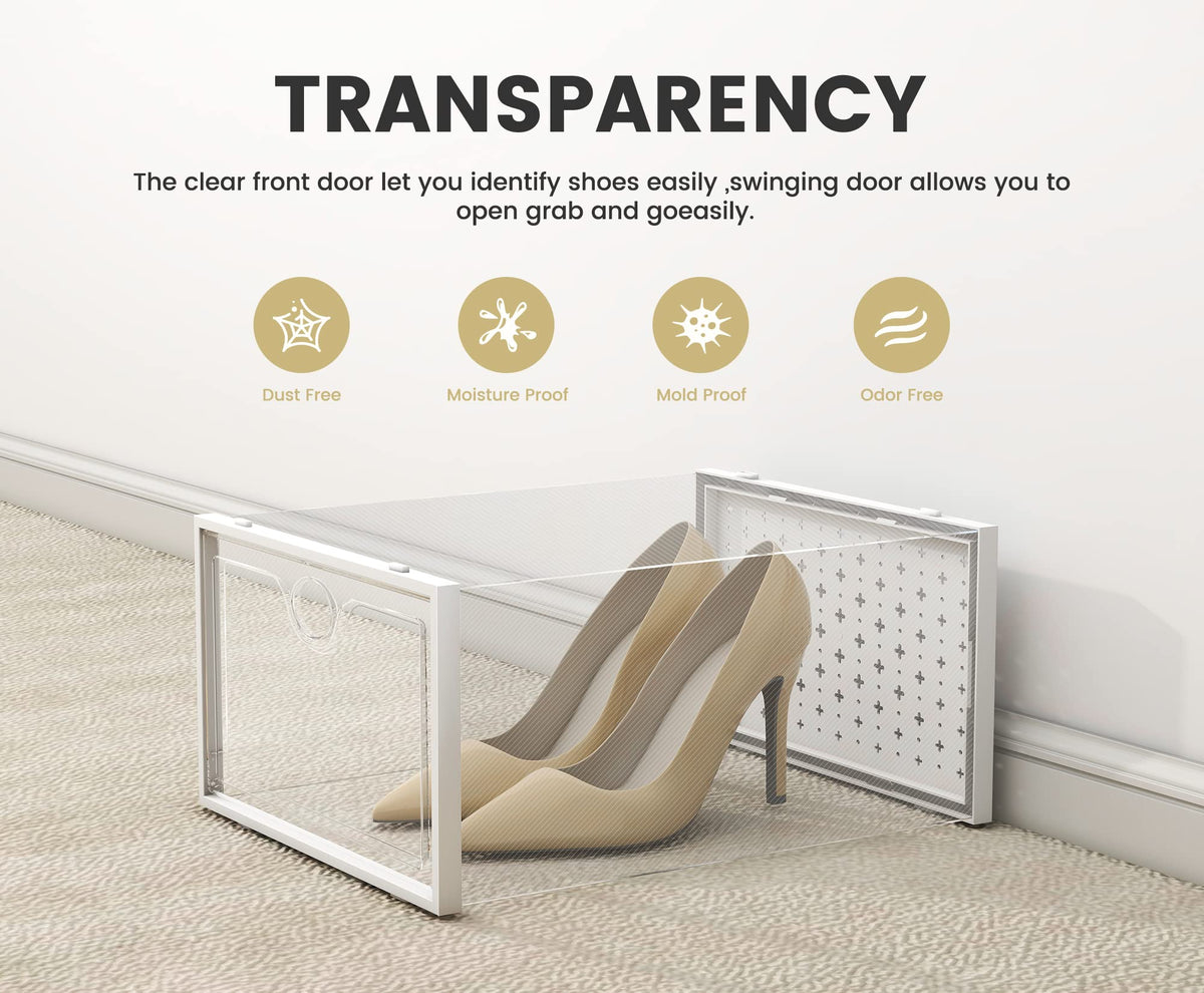 Pinkpum XXL shoe box for size 14 offers versatile storage options.