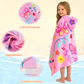 PinkSheep cotton hooded towel offers ultra-soft, highly absorbent drying after bath.