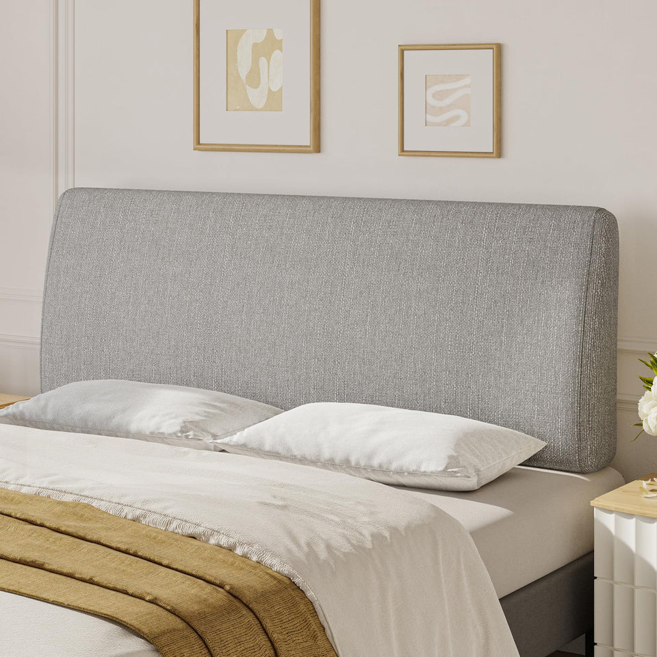 Pinmoco upholstered headboard height-adjustable for personalized comfort with various mattress heights.