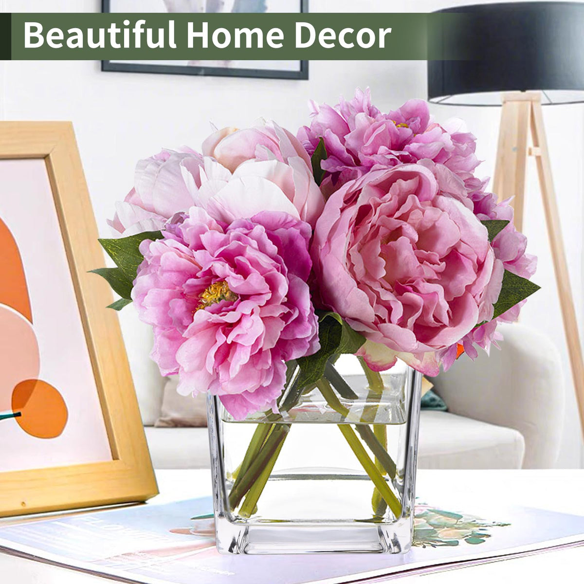 PINIWON square vase storage option for pens, makeup brushes, and more.