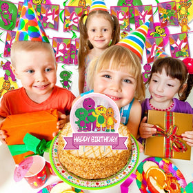 PINUO Barney Cupcake Toppers tie treats to the theme, delighting guests.