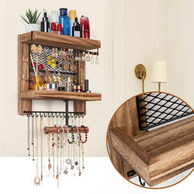 Pinzoveco bottom hooks holding multiple necklaces with space