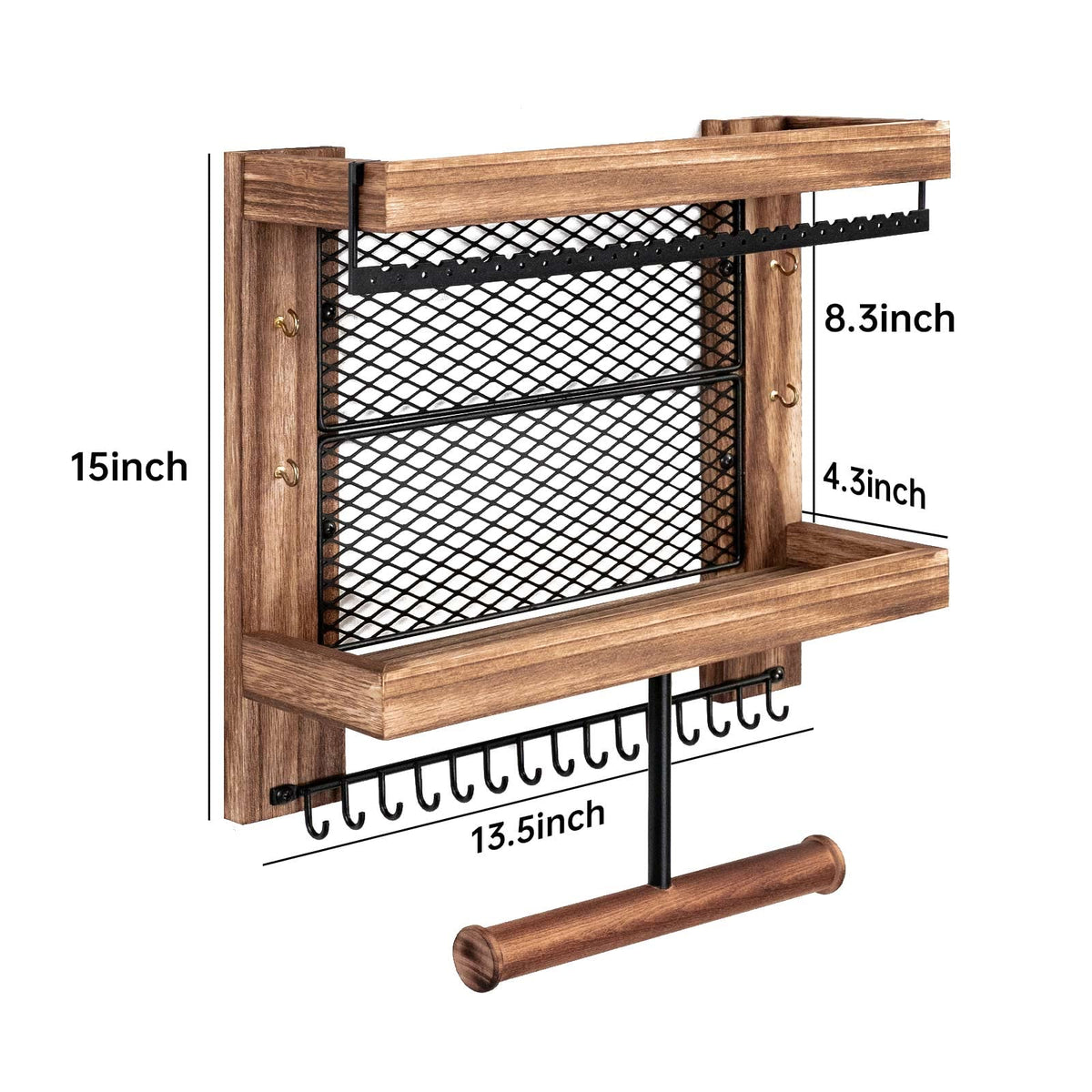 Pinzoveco double shelving platform for extra surface storage
