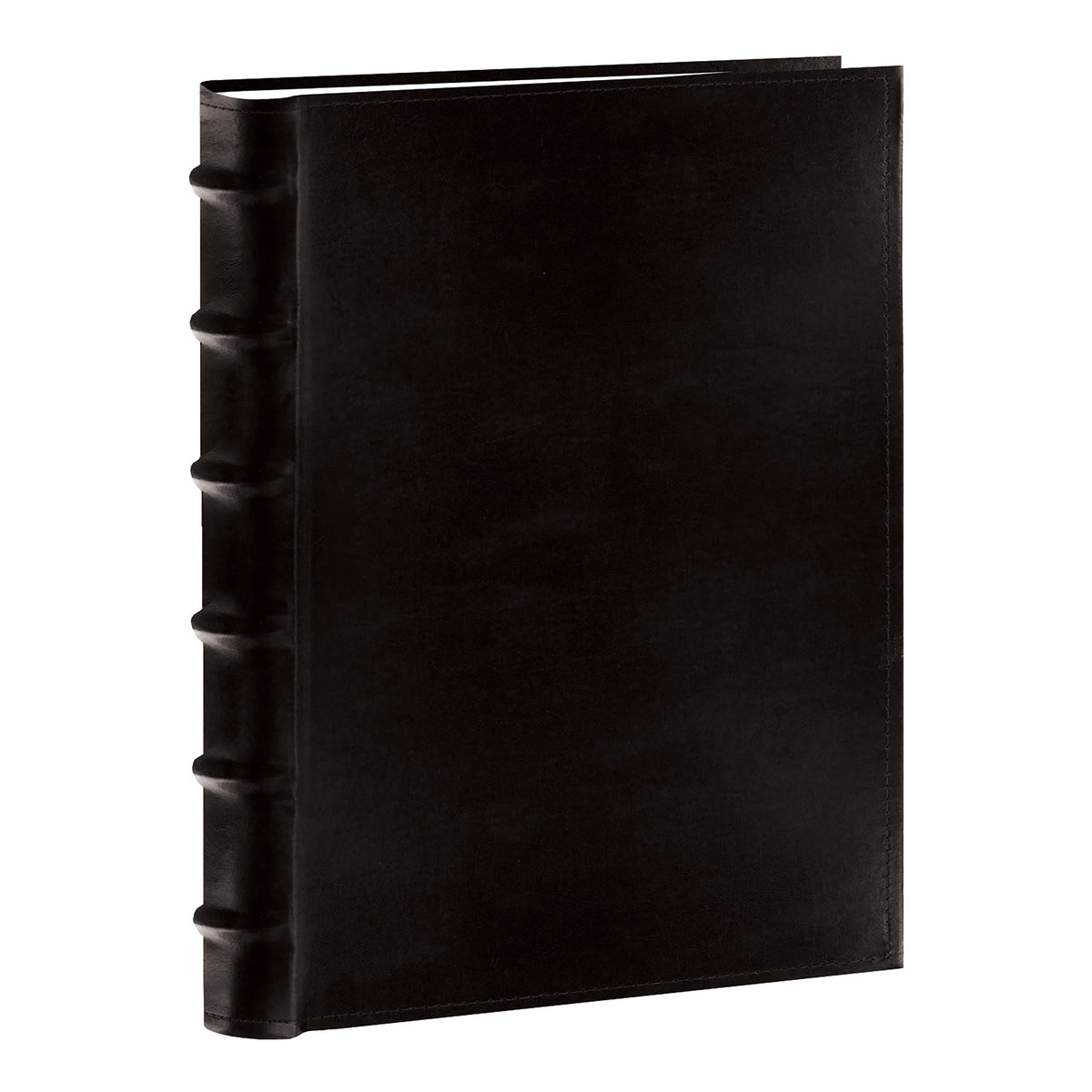 Pioneer BookBound black front cover with bonded leather for durable, timeless photo storage.
