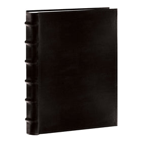Pioneer BookBound black front cover with bonded leather for durable, timeless photo storage.