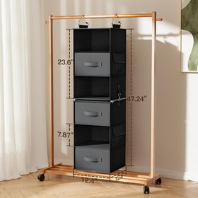 Pipishell 6-shelf organizer with separable units connected for flexible closet customization