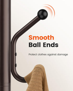 Pipishell coat rack ideal for entryways, bedrooms, and offices; organizes coats, bags, scarves.
