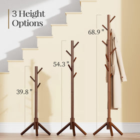 Pipishell solid wood base provides stable freestanding support