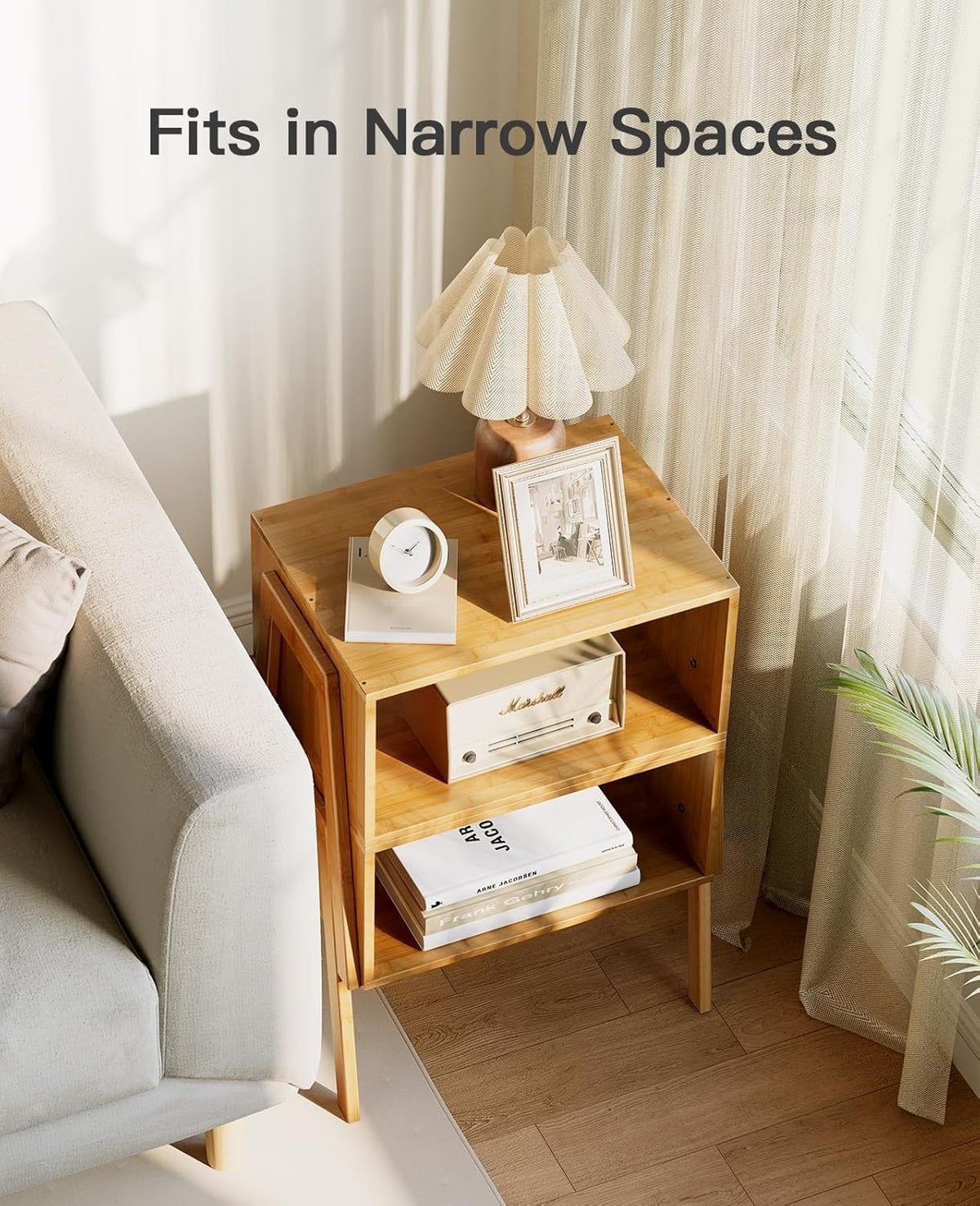 Pipishell modular design adapts as nightstand or coffee table.