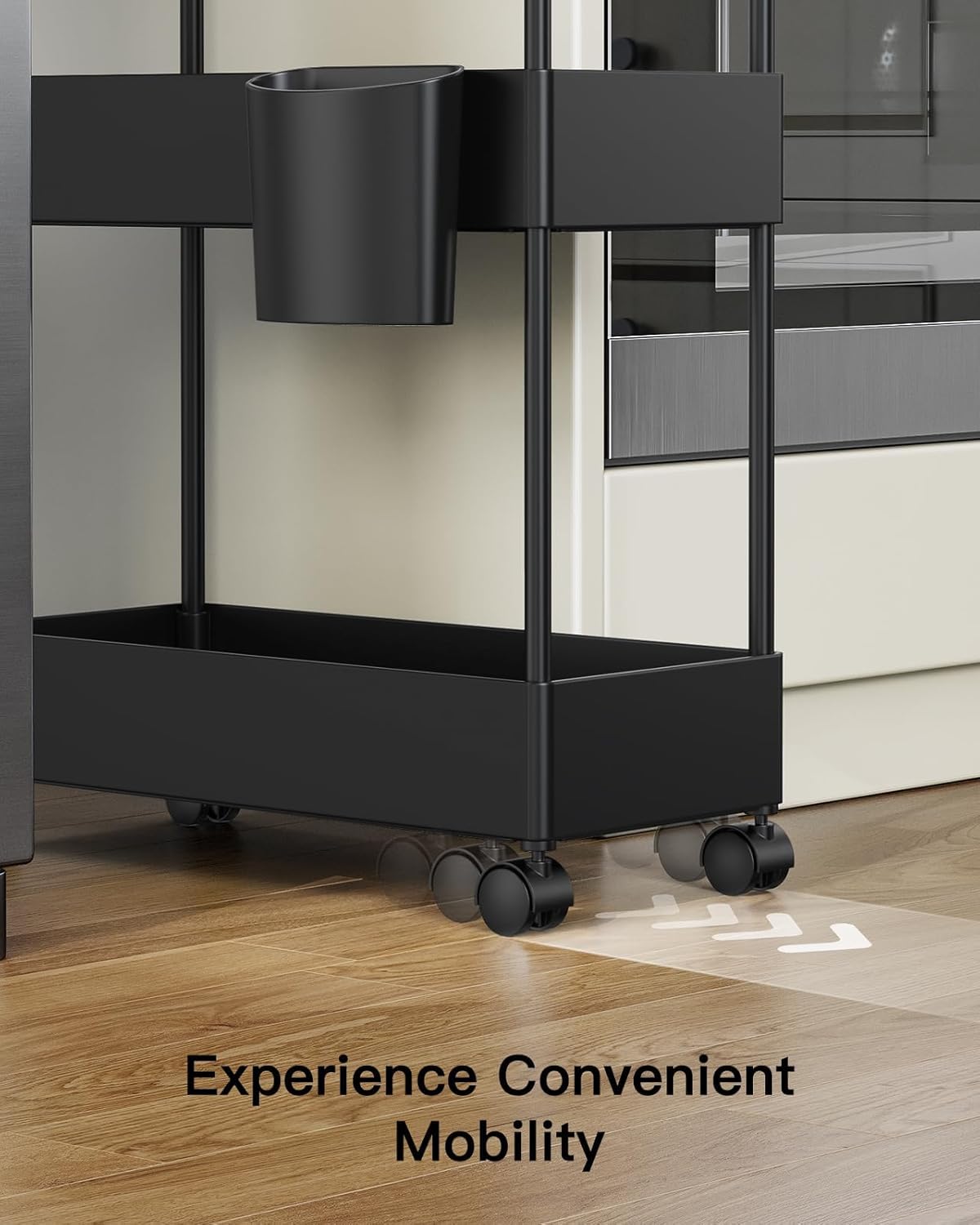 Pipishell space-saving cart ideal for towels and cosmetics.