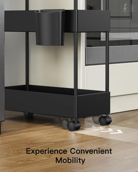 Pipishell space-saving cart ideal for towels and cosmetics.