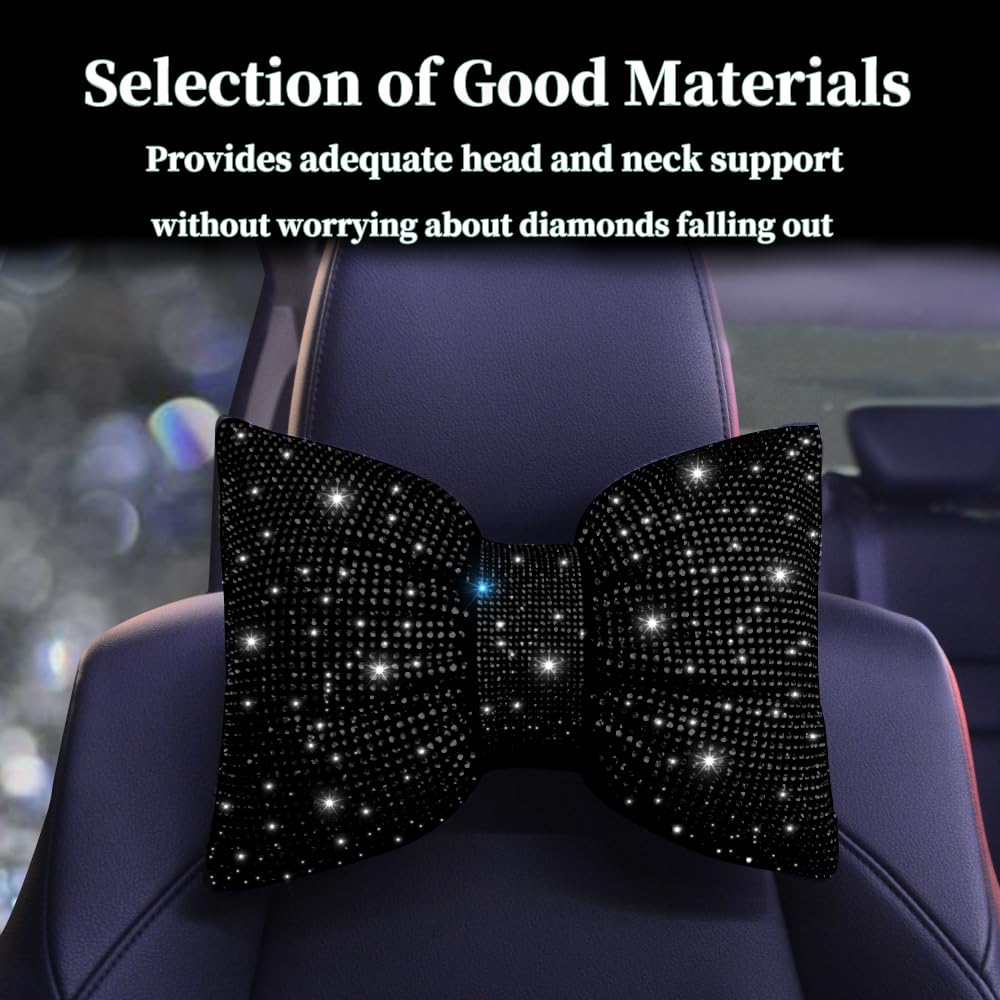 Pirador bling diamond accent neck pillow highlights style while stabilizing the head.