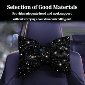 Pirador bling diamond accent neck pillow highlights style while stabilizing the head.