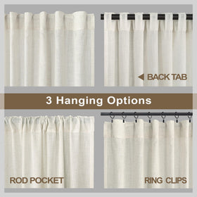 Light-filtering semi-sheer weave lets daylight softly through while preserving privacy.