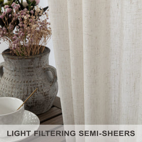 Pitalk lightweight linen blend drapes for farmhouse style interiors
