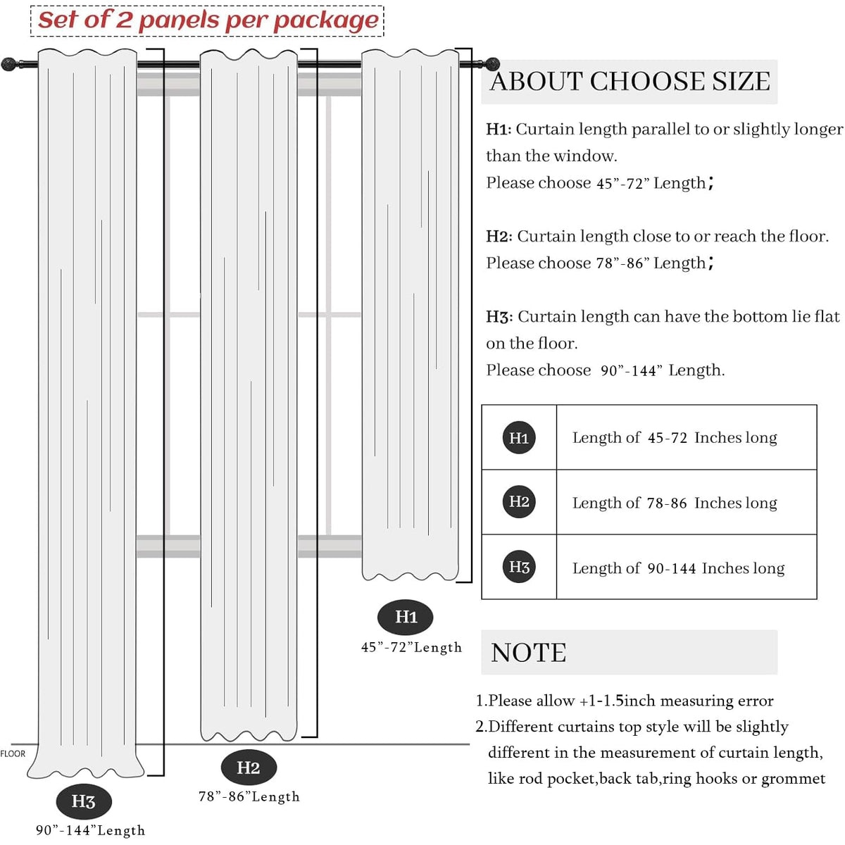 Pitalk machine-washable linen-look curtains are easy to care for and maintain.
