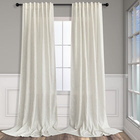Pitalk natural linen blend curtains back tab 52x90 cream for living room