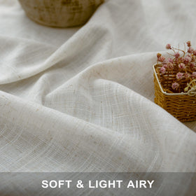 Pitalk linen curtains with rod-pocket for a classic, tidy window treatment.