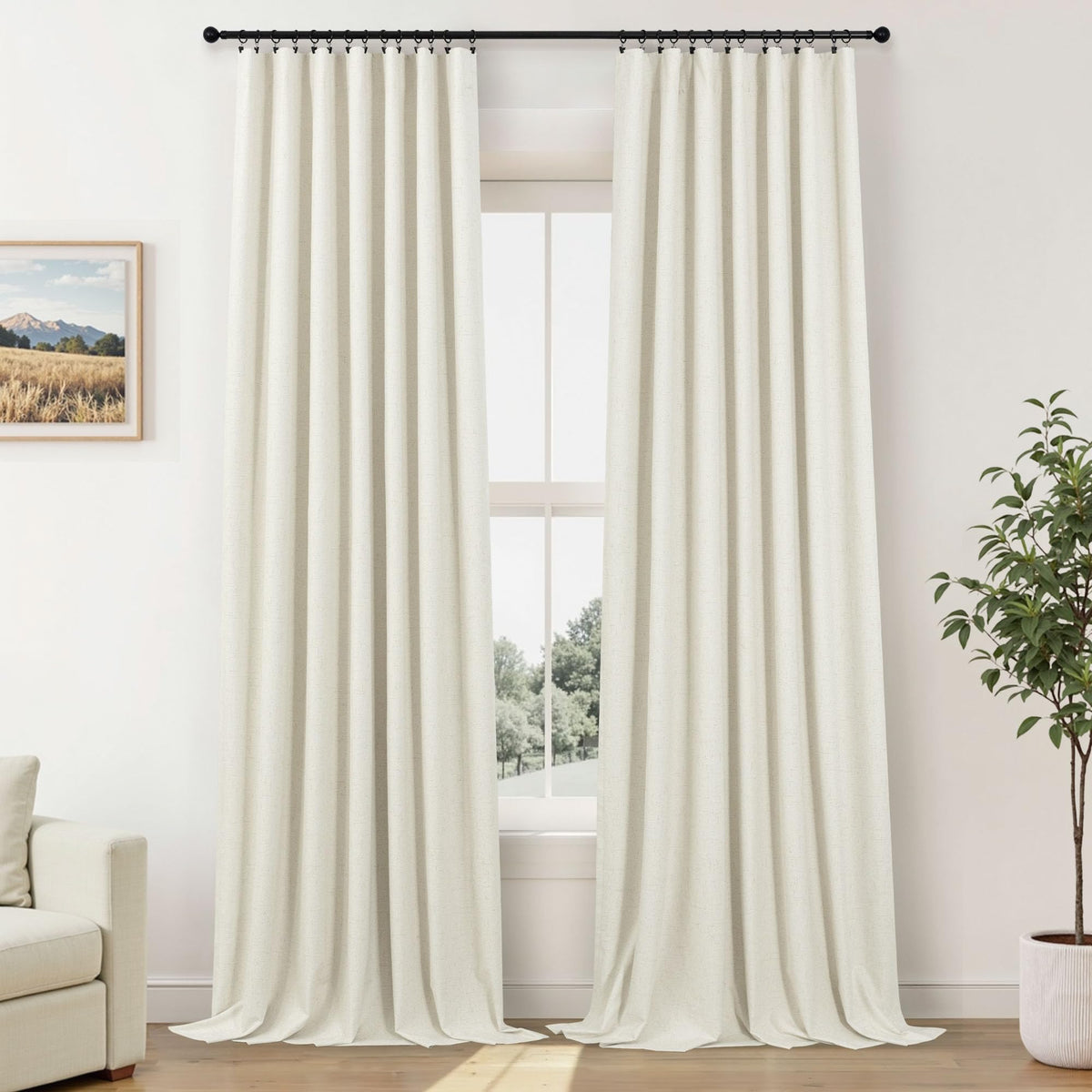 Pitalk noise-reducing curtains create a calmer living or sleeping space.