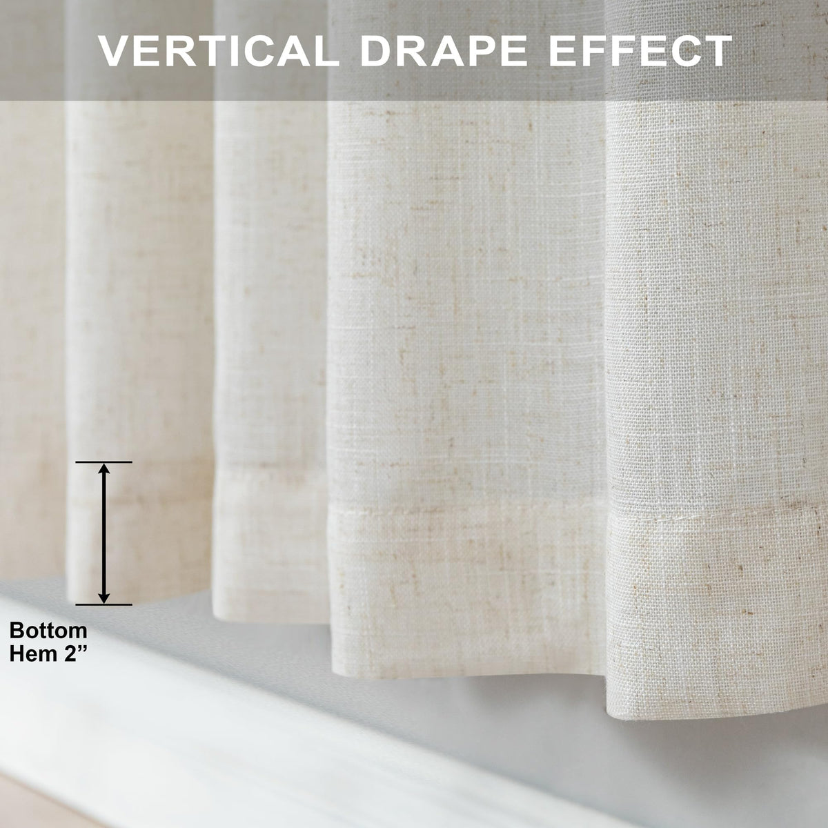 Pitalk two-panel curtains with versatile three-way hanging options