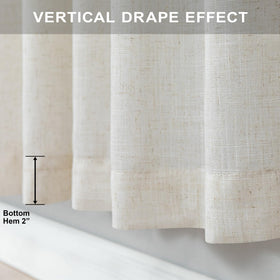 Pitalk two-panel curtains with versatile three-way hanging options