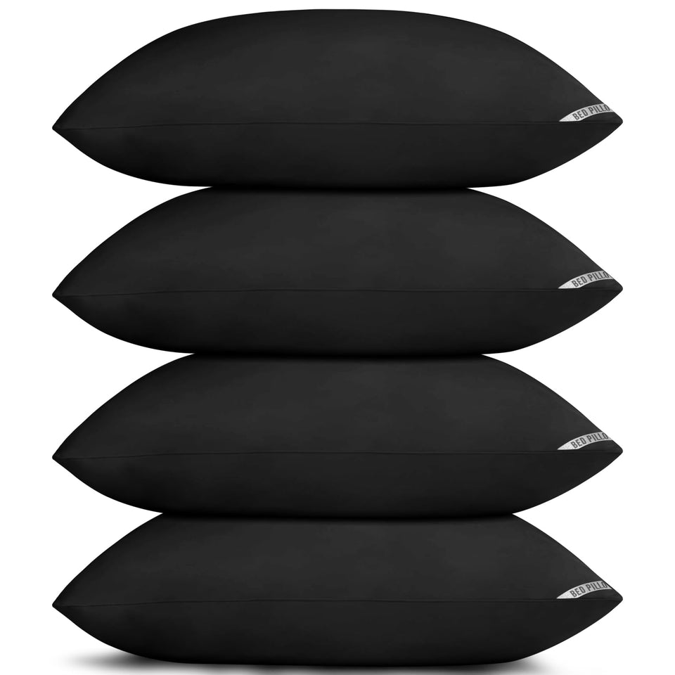 Piwaal luxury hotel pillow 4-pack front view showcasing plush comfort and standard size.