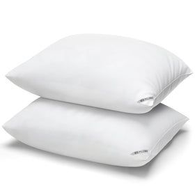 Piwaal luxury hotel pillows front view highlights plush comfort for all sleeping positions.