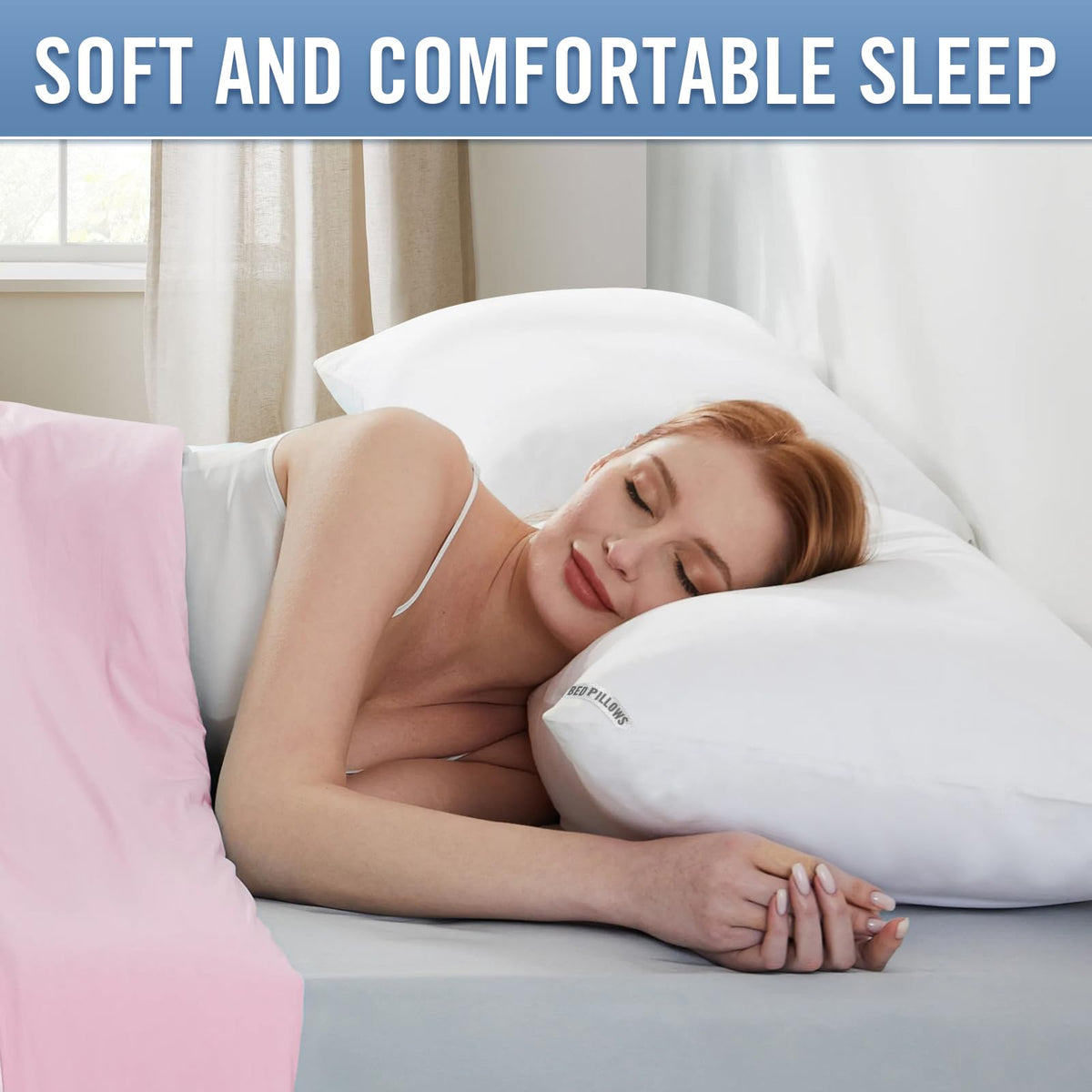Piwaal pillows in bed demonstrate versatile use for all sleepers.
