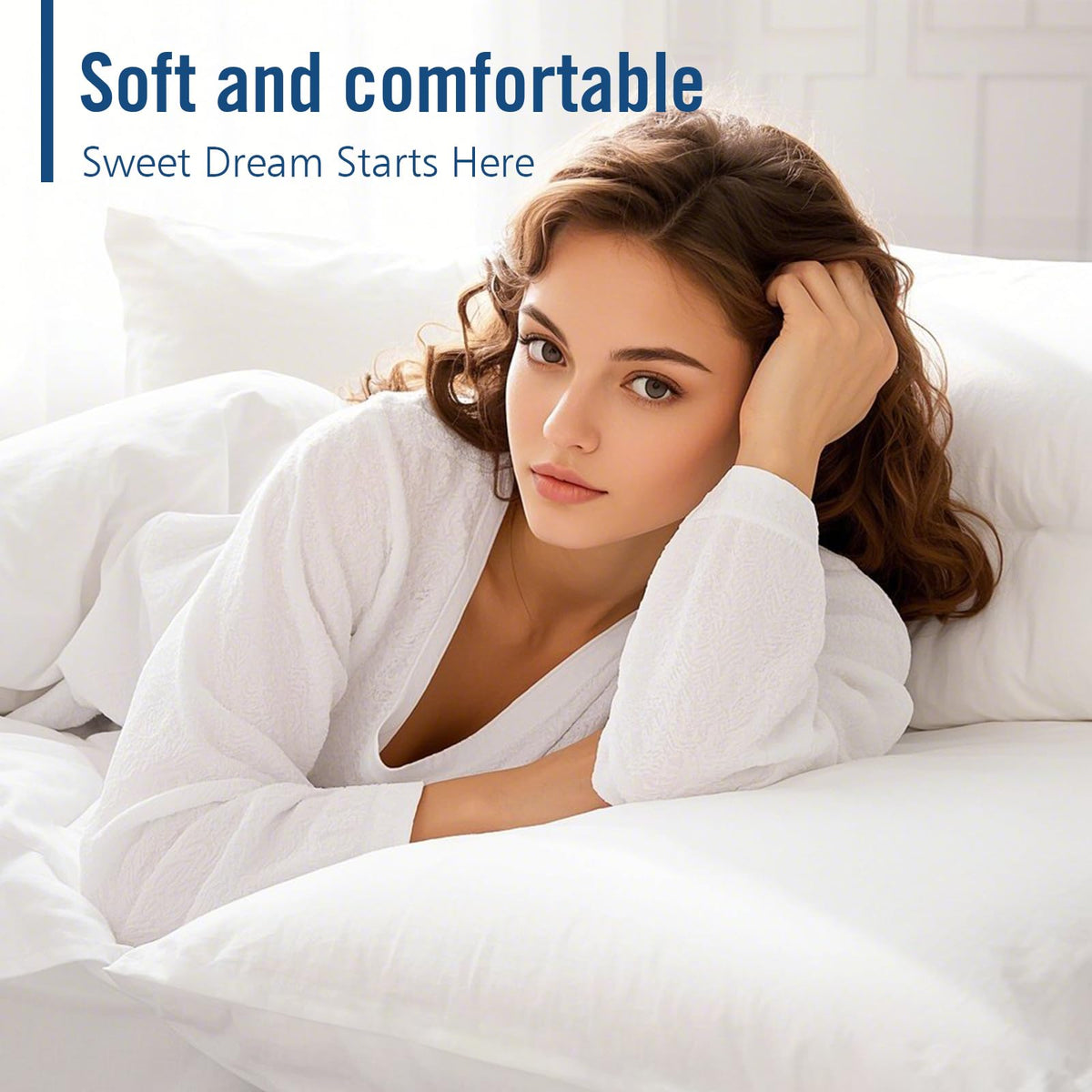 Piwaal microfiber fill provides plush loft and responsive support.