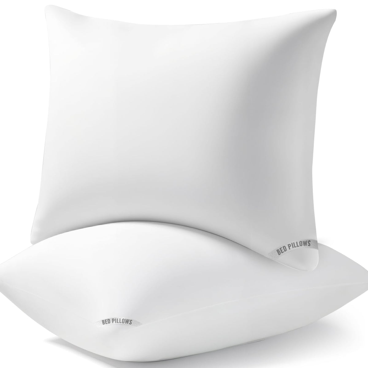 Piwaal luxury hotel pillows side view shows supportive loft for neck alignment.