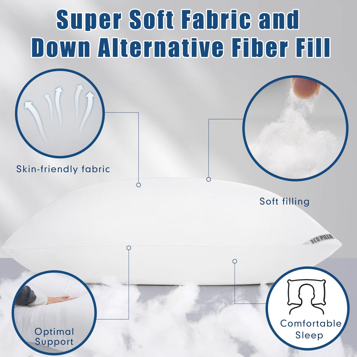 Piwaal pillow shell fabric texture closeup highlights breathable surface.