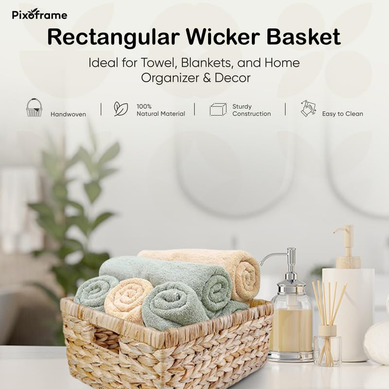 Pixoframe basket emphasizes built in handles for easy carrying.