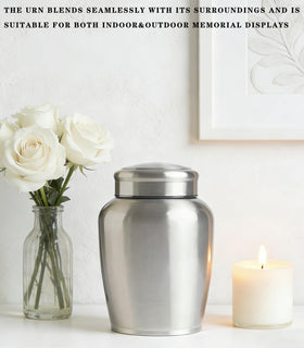 P.J. homsv urn displayed for indoor or outdoor remembrance spaces