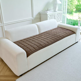 PJLZJFBY couch cover with non-slip backing on a sofa for steadier, pet-friendly protection