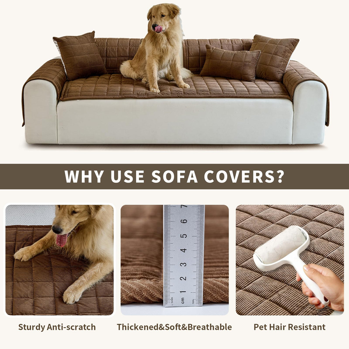 PJLZJFBY dog couch cover in use on sofa protects furniture during play.